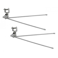 Pair Curb Feelers - Vintage Style Chrome Metal picture