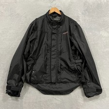 Olympia Moto Sports Jacket Mens Small Black Motorcycle  Windbreaker Biker Y2K picture