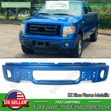For 2009-14 Ford F150 F-150 Front Bumper Face Bar One-piece Blue Flame Metallic picture