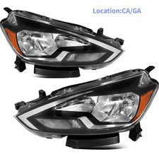 For 2016-2019 Nissan Sentra Sedan 4DR Headlights Assembly Headlamps Left+Right picture