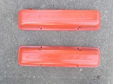 Two Vintage Chevrolet spell-out script valve covers. picture