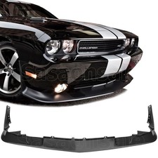 Fits 11-14 Dodge Challenger RT SXT Front Bumper Lip Spoiler, SRT Style PU Black picture