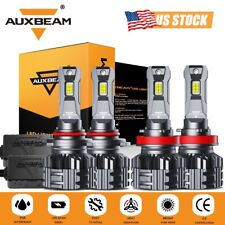 AUXBEAM Canbus 9005+H11 LED Headlight High Low Beam Bulbs Kit Super White Bright picture