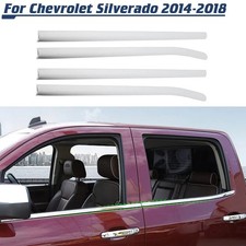 Chrome Stainless Window Bottom Sill Trim For Chevy Silverado GMC Sierra 2014-18 picture