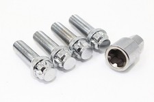 4 14x1.5 28mm Chrome Ball Seat Wheel Locks Mercedes Audi Volkswagen Porsche      picture