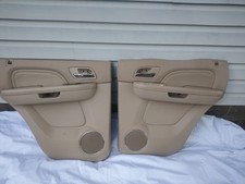 10-14 OEM FACTORY Cadillac Escalade REAR Interior Power Door Panel Set Tan READ picture