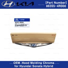863554R501 GENUINE OEM Hood Molding Chrome for Hyundai Sonata Hybrid 2011-2015 picture