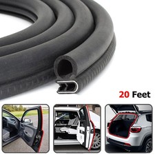 20ft Car Door Edge Weather Seal Strip with Side Bulb for Lincoln Accessories picture