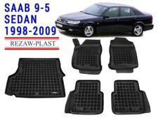 Rezaw-Plast Rubber Floor Mats for Saab 9-5 1998-2009 Sedan | Floor & Cargo Set picture