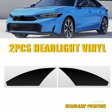 2PCS Precut Black Vinyl Tint Overlays For 2022-2025 Honda Civic Fog Light Covers picture