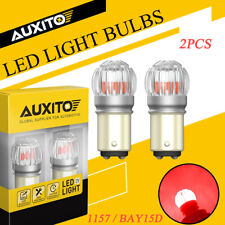 2X AUXITO 1157 1016 CANBUS Red Stop LED Turn Signal Brake Tail Light Bulb BAY15D picture