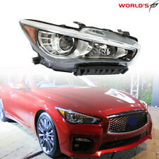 Right LED Headlight For 2014-2017 Infiniti Q50 w/o AFS Clear Lens Chrome Housing picture