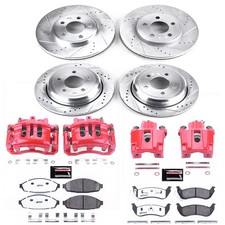 PowerStop Z26 Street Performance Ceramic Brake Pad, Drilled Slotted Rotor, and C picture