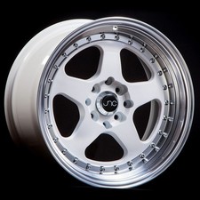 JNC Wheels Rim JNC010 White Machined Lip 17x9 4x100/4x114.3 ET25 picture