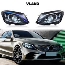 Vland LED Headlights With Anim For 2015-2021 Mercedes C-Class W205 Halogen Model picture
