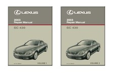 2003 Lexus SC 430 Factory Shop Service Manual picture