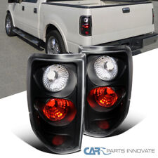 Fits 04-08 Ford F150 Styleside Pickup Black Tail Lights Brake Signal Lamps Pair picture