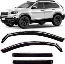 Dark Smoke Window Visors for Jeep Cherokee 2014-2023 - Stylish Car Protection picture