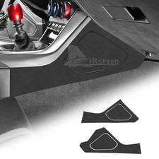 Center Side Knee Panel Stickers Suede Black for Toyota GR86 Subaru BRZ 2021-2026 picture