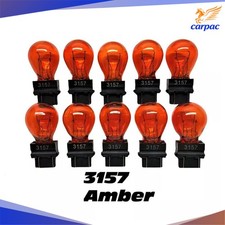 10Pack 3157 Amber Turn Signal Parking DRL Light Bulbs New picture