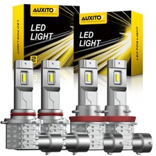 AUXITO 9005 H11 LED Combo Headlight Bulbs 720000LM High/Low Beam 6000K White M4 picture