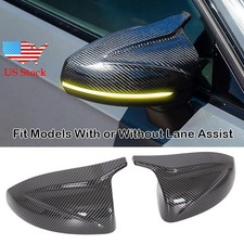 M-Style Side Mirror Cover Caps For Audi A3 S3 RS3 8V 2014-2020 Carbon Fiber Look picture