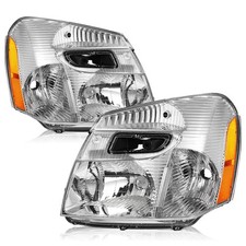 For 2005-2009 Chevrolet Equinox Halogen Headlights Chrome Housing Left+Right picture
