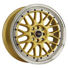 1 New Gold Machined Lip 15X7 40 4-100/114.30 Drag DR-44 Wheel picture