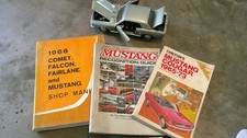 3 Vintage Original Ford : classic Mustang Shop Manuals and 65 model car. picture