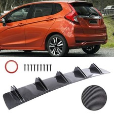 For Honda Fit Jazz Rear Bumper Diffuser Spoiler Lip Splitter Carbon Fiber Style picture