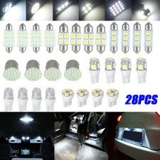 28Pcs White Car Interior LED Light Accessories For Dome Map License Plate Bulbs picture