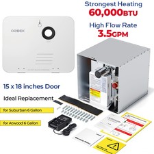 60,000 BTU RV Tankless Water Heater Instant Hot w/ 15''x18'' Door + Controller picture