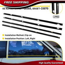 For 1984-89 Toyota Pickup 4Runner 4PCS Front Inner & Outer Belt Weatherstrip Kit picture