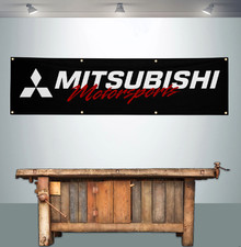MITSUBISHI MOTORSPORTS 2' X 8' BANNER FLAG picture