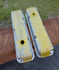 Cal Custom Vintage Aluminum Ford Big Block Finned Valve Covers Part 40-1018 picture