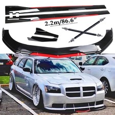 For Dodge Magnum SRT8 Front Bumper Lip Splitter Spoiler Gloss Black Red Body picture