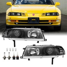 DEPO JDM Black Projector Headlight w/Corner Light Pair For 92-96 Honda Prelude picture
