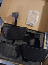 Black Rear Motorcycle  Passenger Footboard Kit Floorboards For Harley 1993-Later picture