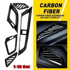 1-10x Carbon Fiber ABS Dashboard Air Vent Cover Case For Honda Civic 10th 16-20 picture