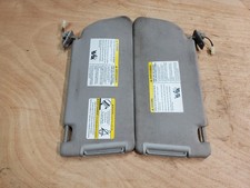 2005-2012 Nissan Pathfinder Sun Visor Set Gray OEM Cloth Mirror Illuminated picture