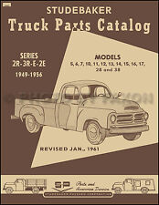 Studebaker Pickup Truck Parts Book 2R 3R E 2E 1949 1950 1951 1952 1953-1955 1956 picture