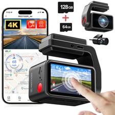 REDTIGER 64+128GB A4 Dash Cam Front and Rear 4K Dash Camera 2