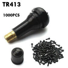 LOT 1000 TR 413 SNAP-IN TIRE VALVE STEMS SHORT BLACK RUBBER MOST POPULAR VALVE picture