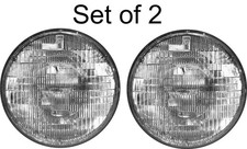 Set of 2 Round Headlight Graphics Racing Headlamp Drag Racing - BW2 picture