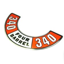 Fits 1972-73 Dodge Plymouth 340 Four Barrel Air Cleaner Decal MoPar Cuda Charger picture