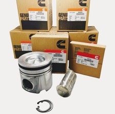 6PCS Piston & Piston Rings Kit Cummins OEM 4955520 For 2007-2019 Dodge Ram 6.7L picture