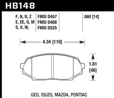 Hawk Performance HB148W.560 DTC-30 Pads – Fits Mazda Miata picture