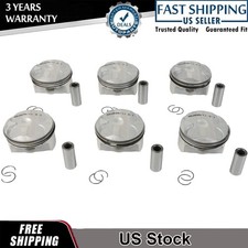 6pcs Pistons & Rings Set Φ82 STD CR 11:1 For BMW 325i 523i E93 E30 E83 F10 2.5L picture