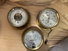 3 Maritime Gauge Vintage Danforth Wind Velocity Direction Change Lot picture