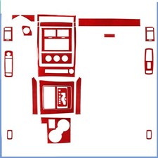 24Pcs Jeep Liberty Red Carbon Fiber Kit Full Interior Decoration Patch 2008-2012 picture